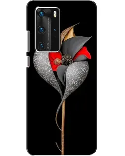 Чехол для Huawei P40 Pro с картинкой «Серебряный фантазийный цветок» Чехол для Huawei P40 Pro с картинкой «Серебряный фантазийный цветок»