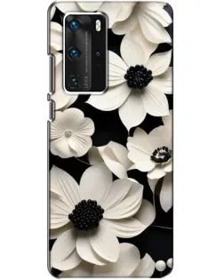 Чехол для Huawei P40 Pro с картинкой «Объемные белые цветы» Чехол для Huawei P40 Pro с картинкой «Объемные белые цветы»