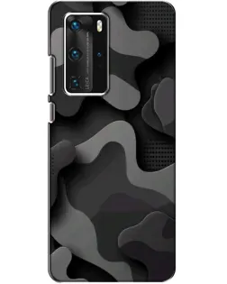 Чехол для Huawei P40 Pro с картинкой «Темный абстрактный камуфляж» Чехол для Huawei P40 Pro с картинкой «Темный абстрактный камуфляж»