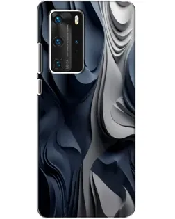 Чехол для Huawei P40 Pro с картинкой «Объемные синие складки» Чехол для Huawei P40 Pro с картинкой «Объемные синие складки»