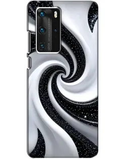 Чехол для Huawei P40 Pro с картинкой «Черно-белая спираль» Чехол для Huawei P40 Pro с картинкой «Черно-белая спираль»
