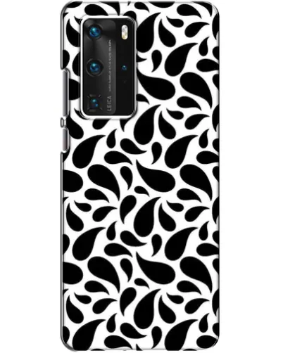 Чехол для Huawei P40 Pro с картинкой «Контрастные черные капли»