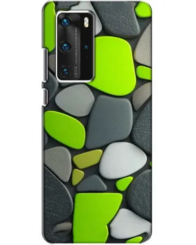 Чехол для Huawei P40 Pro с картинкой «Яркая неоновая галька»