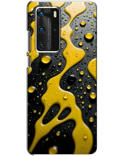 Чехол для Huawei P40 Pro с картинкой «Жидкое желтое золото»
