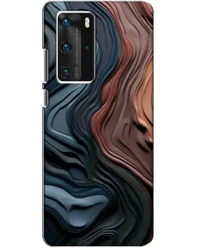 Чехол для Huawei P40 Pro с картинкой «Цветные волны каньона»