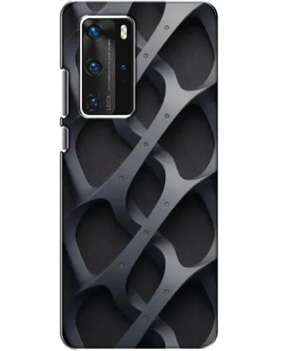 Чехол для Huawei P40 Pro с картинкой «Объемное серое плетение»