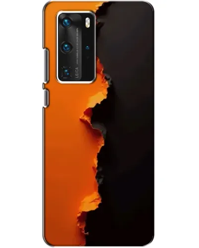 Чехол для Huawei P40 Pro с картинкой «Оранжевый разлом»