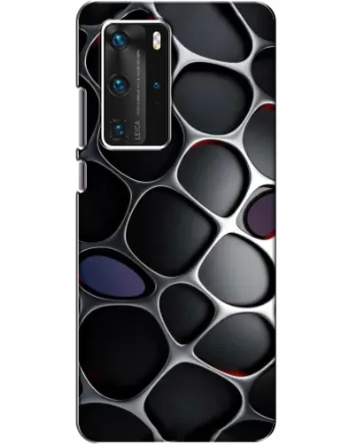 Чехол для Huawei P40 Pro с картинкой «Объемная темная решетка»