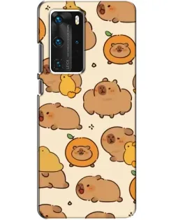 Чехол для Huawei P40 Pro с картинкой «Капибары с апельсинами» Чехол для Huawei P40 Pro с картинкой «Капибары с апельсинами»