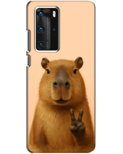 Чехол для Huawei P40 Pro с картинкой «Капибара виктория» Чехол для Huawei P40 Pro с картинкой «Капибара виктория»