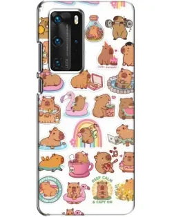 Чехол для Huawei P40 Pro с картинкой «Капибары набор» Чехол для Huawei P40 Pro с картинкой «Капибары набор»