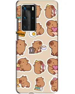 Чехол для Huawei P40 Pro с картинкой «Капибары паттерн» Чехол для Huawei P40 Pro с картинкой «Капибары паттерн»