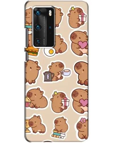 Чехол для Huawei P40 Pro с картинкой «Капибары паттерн» Чехол для Huawei P40 Pro с картинкой «Капибары паттерн»