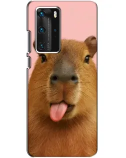 Чехол для Huawei P40 Pro с картинкой «Капибара с языком» Чехол для Huawei P40 Pro с картинкой «Капибара с языком»