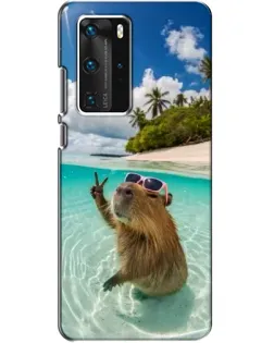 Чехол для Huawei P40 Pro с картинкой «Капибара на море» Чехол для Huawei P40 Pro с картинкой «Капибара на море»