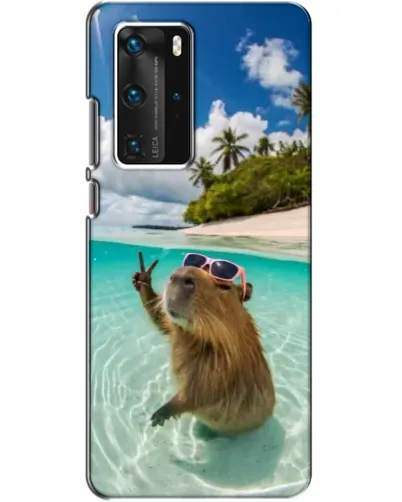 Чехол для Huawei P40 Pro с картинкой «Капибара на море» Чехол для Huawei P40 Pro с картинкой «Капибара на море»