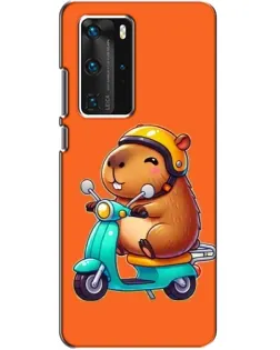 Чехол для Huawei P40 Pro с картинкой «Капибара на скутере» Чехол для Huawei P40 Pro с картинкой «Капибара на скутере»