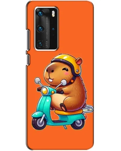 Чехол для Huawei P40 Pro с картинкой «Капибара на скутере» Чехол для Huawei P40 Pro с картинкой «Капибара на скутере»