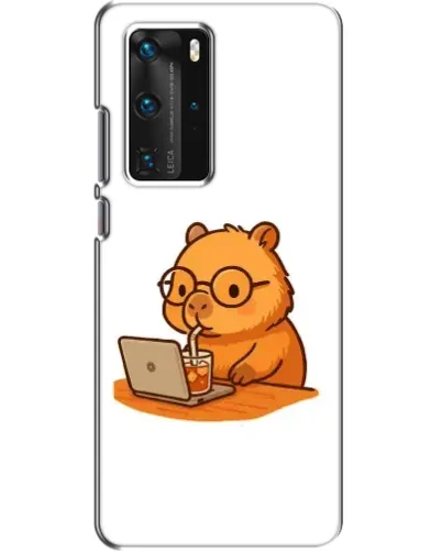 Чехол для Huawei P40 Pro с картинкой «Капибара с ноутбуком» Чехол для Huawei P40 Pro с картинкой «Капибара с ноутбуком»