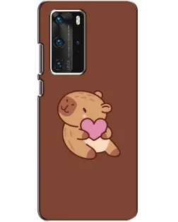 Чехол для Huawei P40 Pro с картинкой «Капибара с сердцем» Чехол для Huawei P40 Pro с картинкой «Капибара с сердцем»