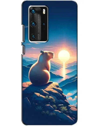 Чехол для Huawei P40 Pro с картинкой «Закат солнца с капибарой» Чехол для Huawei P40 Pro с картинкой «Закат солнца с капибарой»
