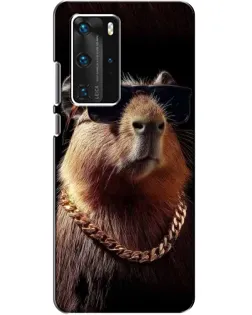 Чехол для Huawei P40 Pro с картинкой «Капибара золотая цепь» Чехол для Huawei P40 Pro с картинкой «Капибара золотая цепь»