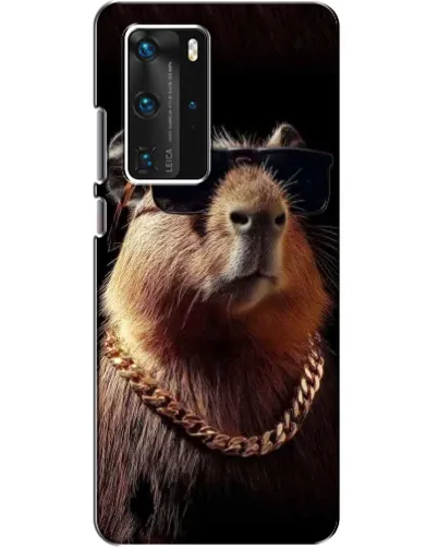Чехол для Huawei P40 Pro с картинкой «Капибара золотая цепь» Чехол для Huawei P40 Pro с картинкой «Капибара золотая цепь»