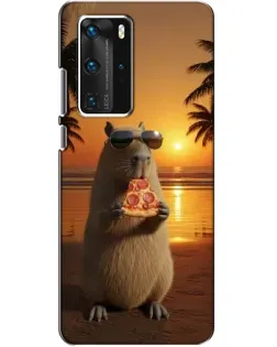 Чехол для Huawei P40 Pro с картинкой «Капибара с пиццей» Чехол для Huawei P40 Pro с картинкой «Капибара с пиццей»