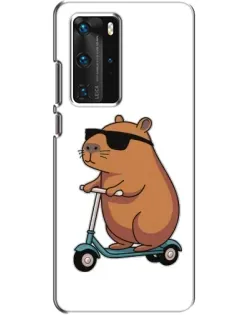 Чехол для Huawei P40 Pro с картинкой «Капибара на самокате» Чехол для Huawei P40 Pro с картинкой «Капибара на самокате»