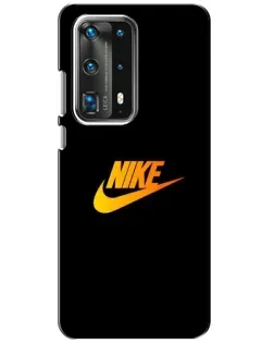 Чохол для Huawei P40 з картинкою «Золотий логотип Nike»