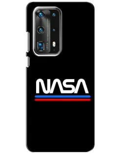 Чехол для Huawei P40 с картинкой «NASA — классика Red Blue»