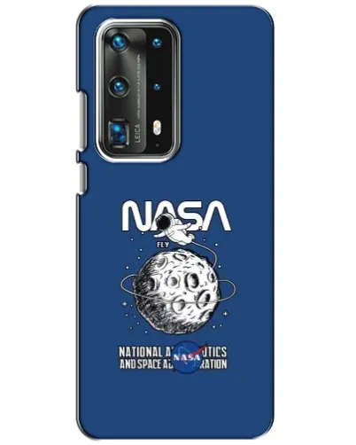 Чехол для Huawei P40 с картинкой «NASA — лунная миссия»