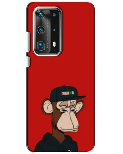 Чехол для Huawei P40 с картинкой «Bored Ape — красный фон» Чехол для Huawei P40 с картинкой «Bored Ape — красный фон»