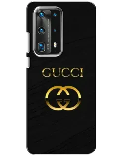 Чохол для Huawei P40 з картинкою «Золотий логотип Gucci»