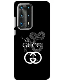 Чохол для Huawei P40 з картинкою «Gucci — срібна змія»