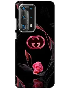 Чохол для Huawei P40 з картинкою «Gucci — неонова троянда»