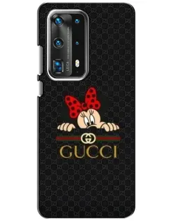 Чохол для Huawei P40 з картинкою «Мінні Маус Gucci — чорний»