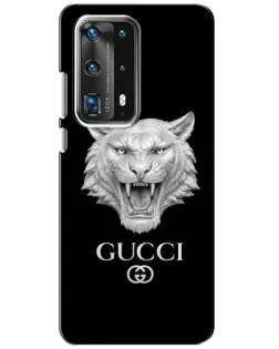 Чохол для Huawei P40 з картинкою «Gucci — срібний лев»