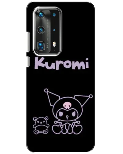 Чохол для Huawei P40 з картинкою «Kuromi — чорний мінімалізм»