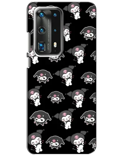 Чохол для Huawei P40 з картинкою «Чорний паттерн Kuromi»