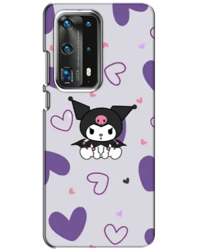 Чохол для Huawei P40 з картинкою «Kuromi та лавандові серця»