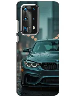 Чохол для Huawei P40 з картинкою «BMW у вогнях міста»