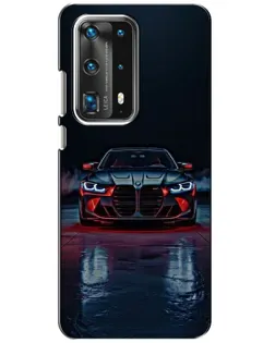 Чохол для Huawei P40 з картинкою «BMW на мокрій дорозі»