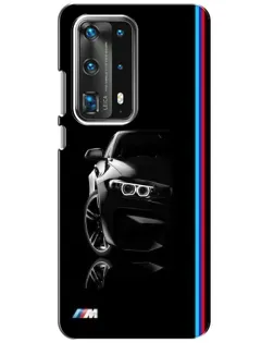 Чохол для Huawei P40 з картинкою «Силует BMW в темряві»