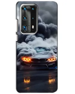 Чохол для Huawei P40 з картинкою «BMW у диму»