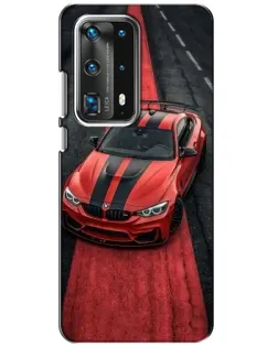 Чохол для Huawei P40 з картинкою «BMW на червоній доріжці»