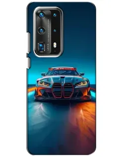 Чохол для Huawei P40 з картинкою «BMW — вогні неону»