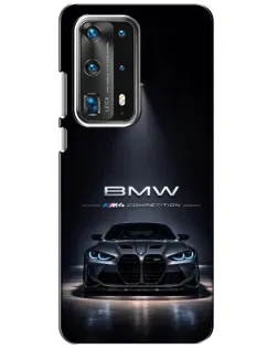 Чохол для Huawei P40 з картинкою «BMW крізь нічне місто»