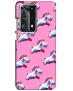 Чехол для Huawei P40 с картинкой «Единороги на розовом»