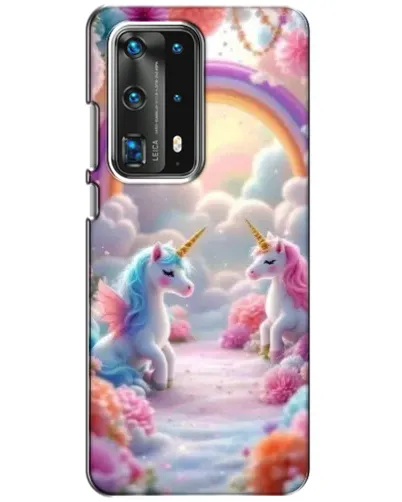 Чехол для Huawei P40 с картинкой «Радуга и единороги» Чехол для Huawei P40 с картинкой «Радуга и единороги»